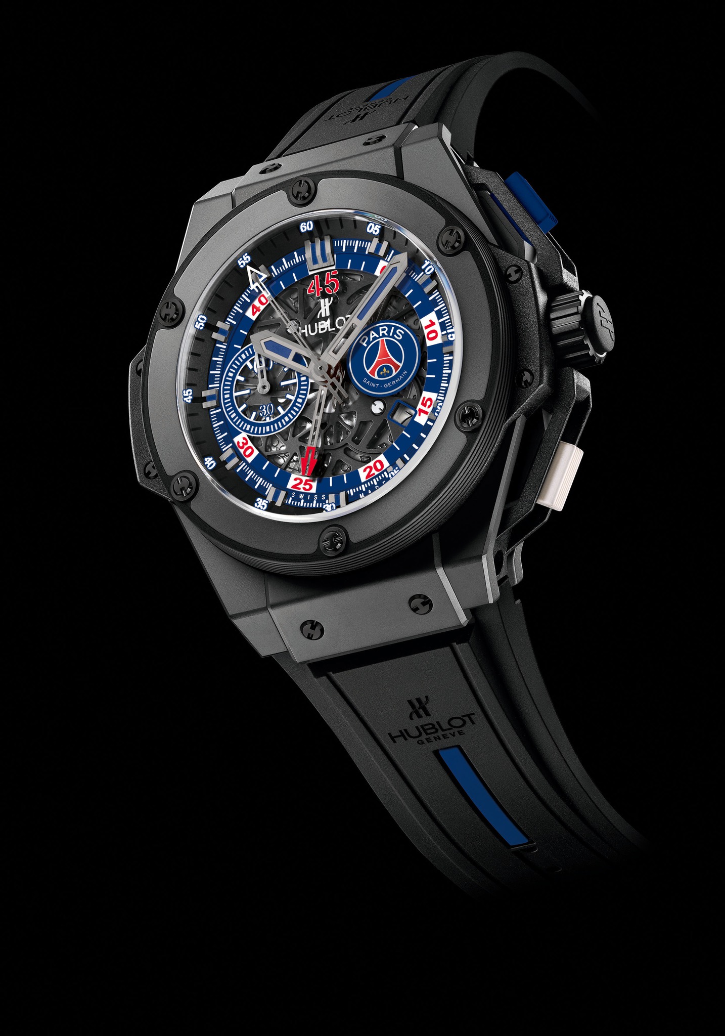 Replica Hublot King Power Paris Saint-Germain Black Ceramic 716.CI.0123.RX.PSG14 Replica Watch